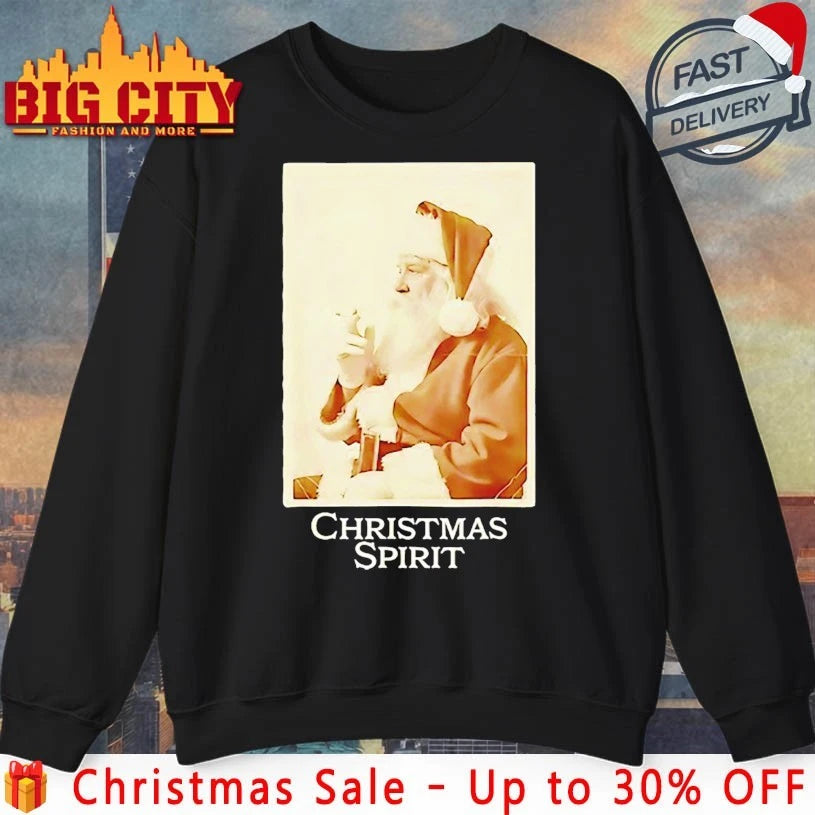 Santa Smoking Christmas Spirit 2025 shirt