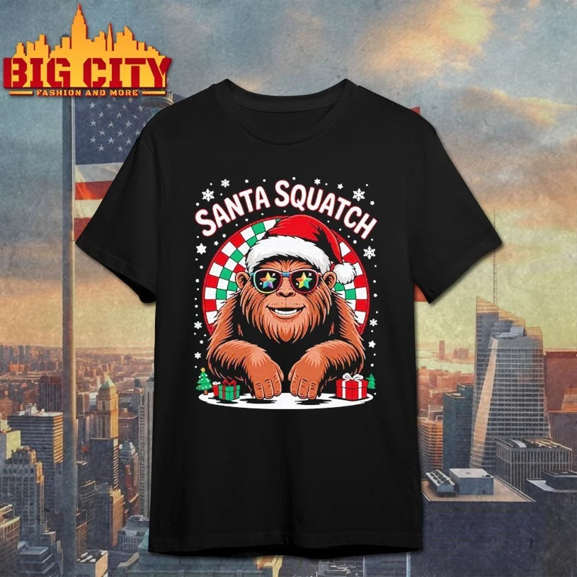 Santa Squatch Bigfoot Santa Christmas 2025 shirt
