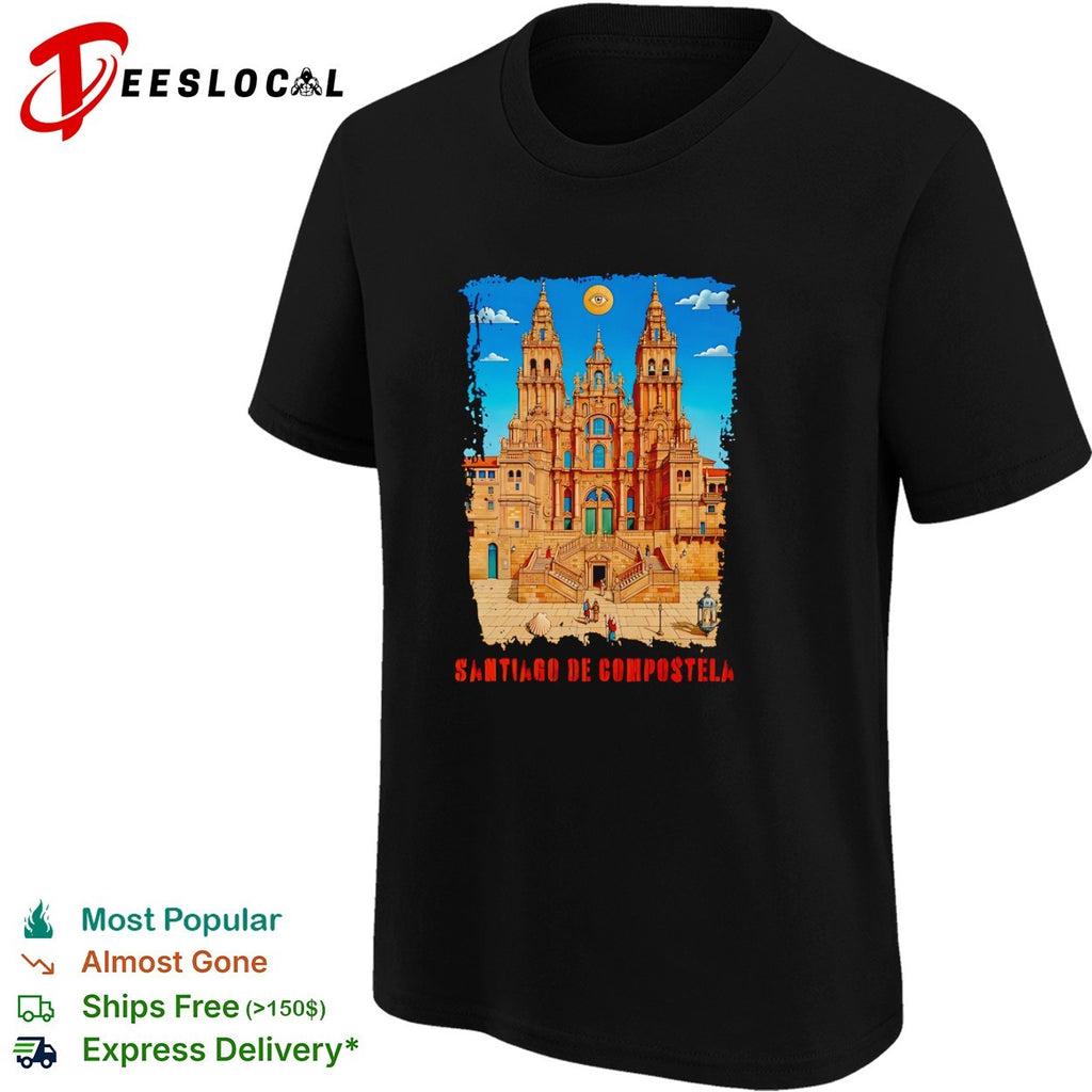 Santiago de Compostela Cathedral Pilgrim Scallop Shell Eye of Providence shirt
