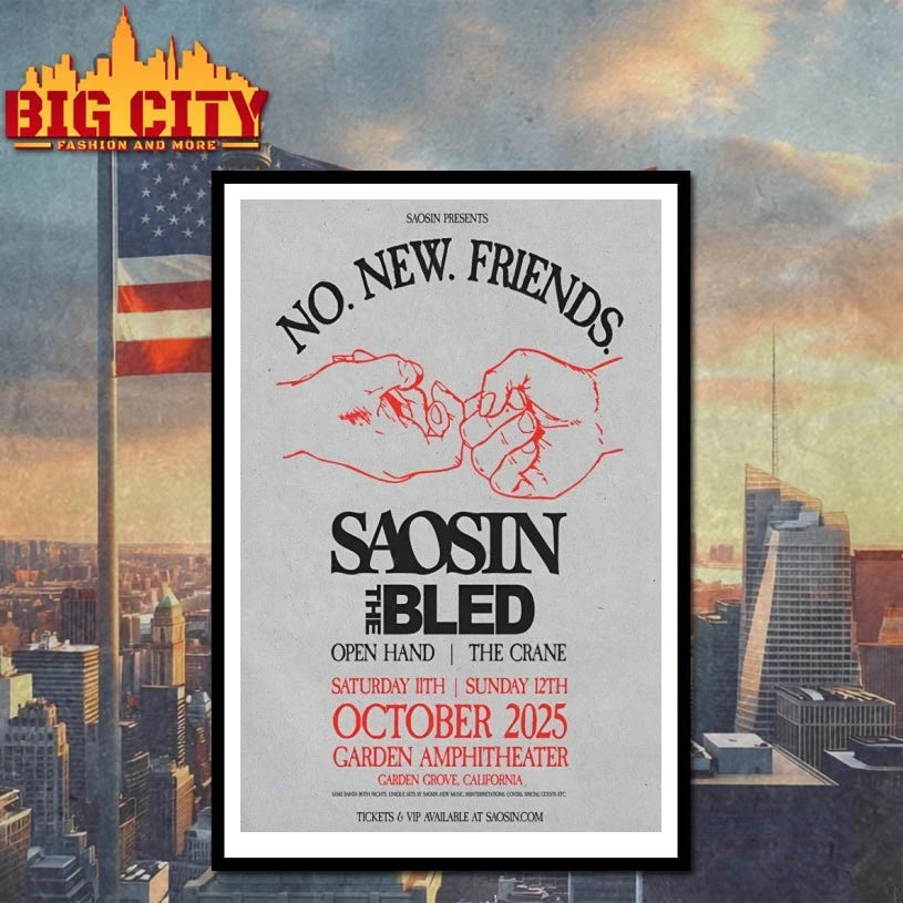 Saosin 10-11 10-12-2025 Garden Amp In Garden Grove CA Poster Shirts