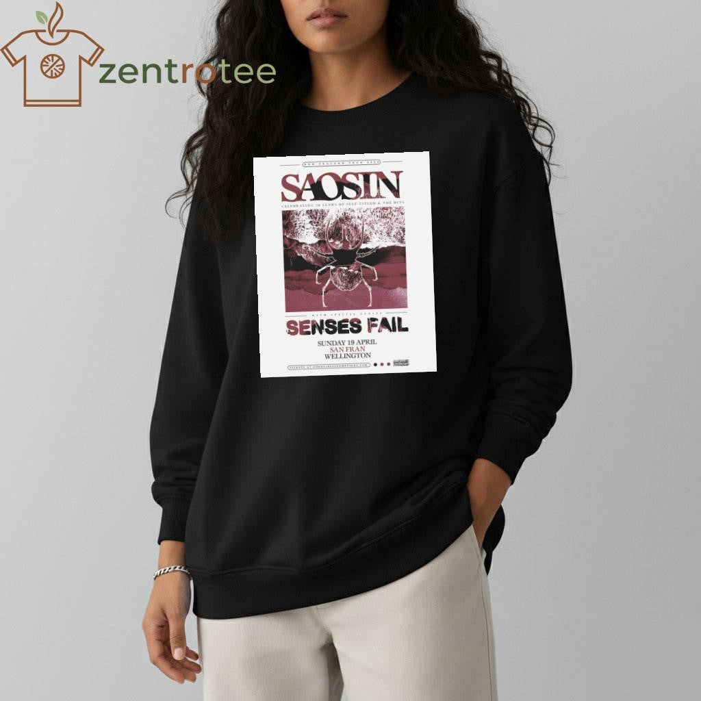 Saosin 2026 New Zealand Tour Poster shirt