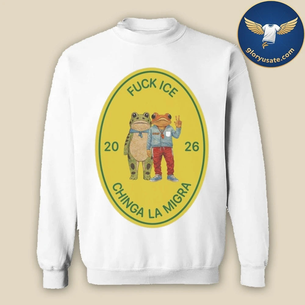 Sapo Concho Amigos Fuck Ice Sticker Boxy Shirt