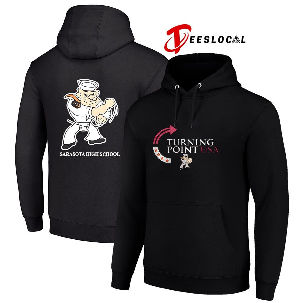 Sarasota Sailors high school x Charlie Kirk turning point USA mascot shirt