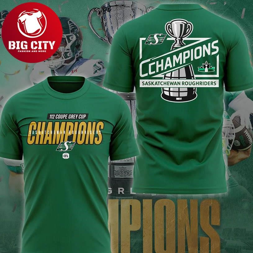 Saskatchewan Roughriders Grey Cup Champions 2025 Two Sided Shirt