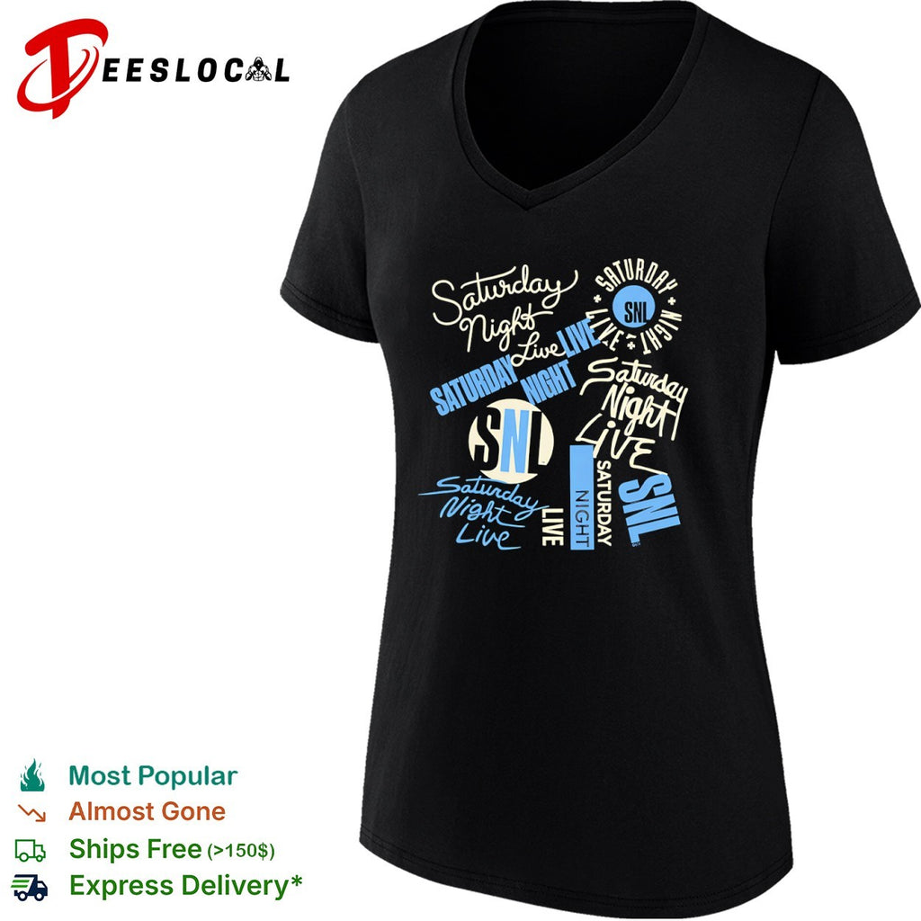 Saturday Night Live collage logo text emblem branding official television show shirt
