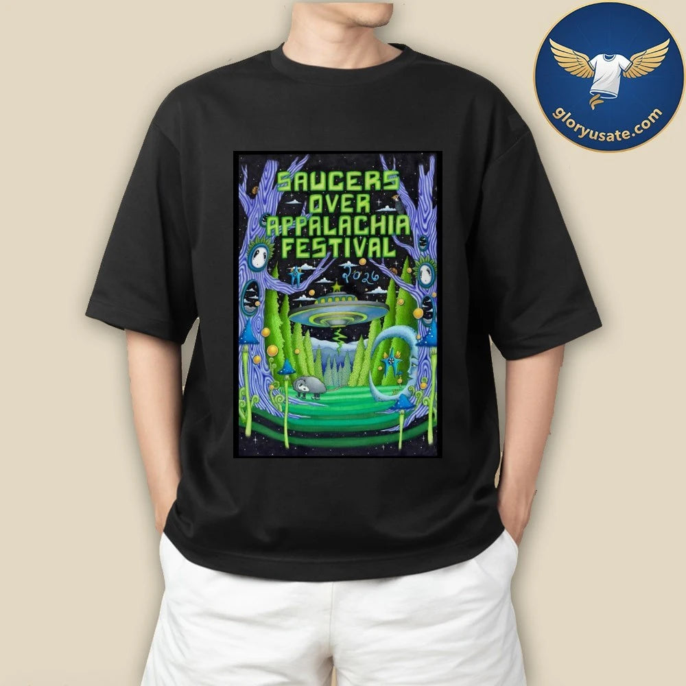 Saucers Over Appalachia Festival Jun 13 2026 In Bristol VA Poster Shirt