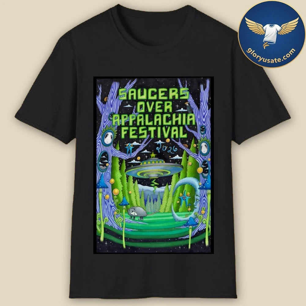 Saucers Over Appalachia Festival Jun 13 2026 In Bristol VA Poster Shirt