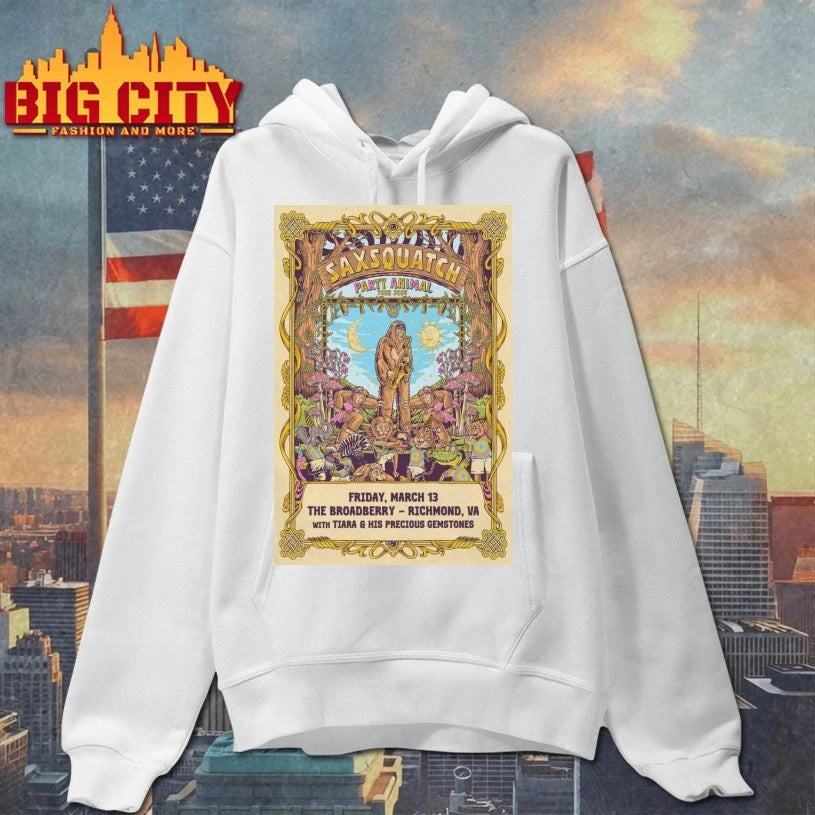 Saxsquatch Mar 13 2026 The Broadberry Richmond VA Poster shirt