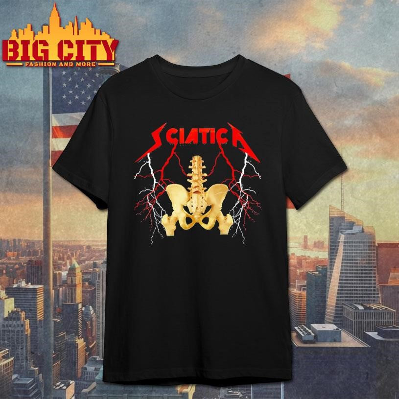 Sciatica Skeleton Nerve Rock Musician Humor Shirt