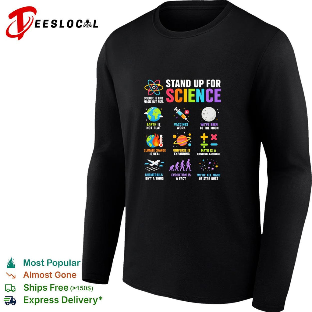 Science geek advocacy nine icons stand up for is like magic but real shirt