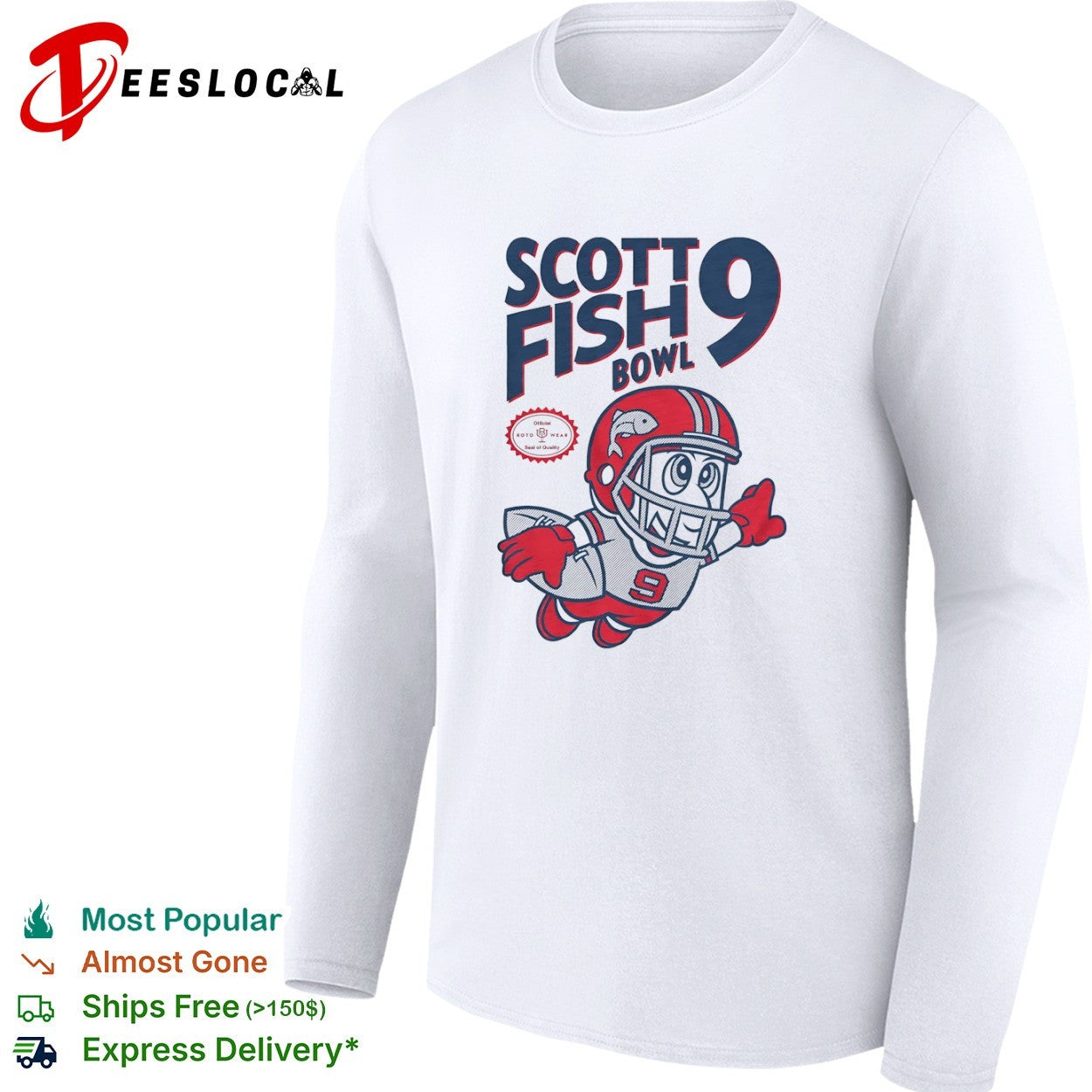 Scott Fish Bowl 9 Mascot Football League Sports Fantasy shirt