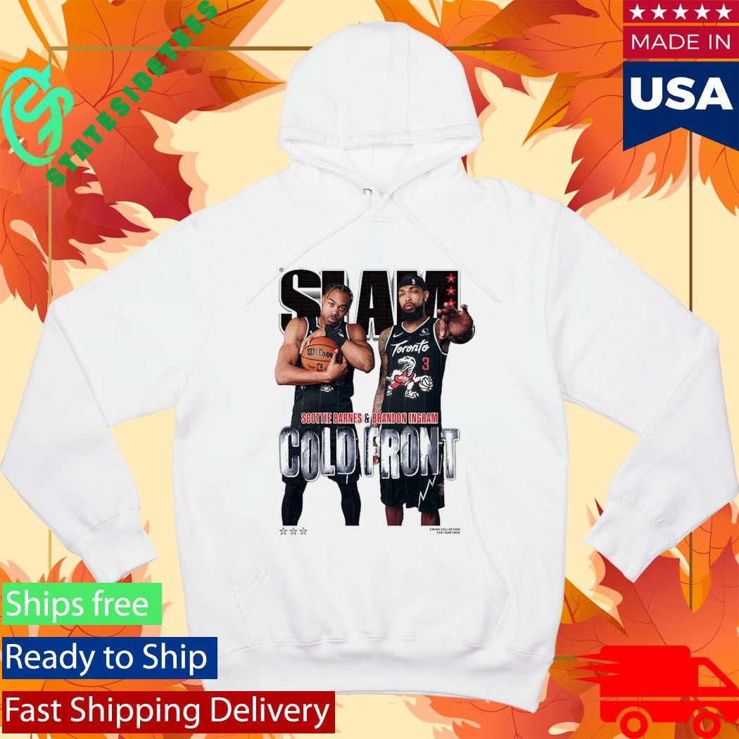 Scottie Barnes And Brandon Ingram Toronto Raptors And New Orleans Pelicans NBA 2026 Cold Front SLAM 260 Cover T-Shirt
