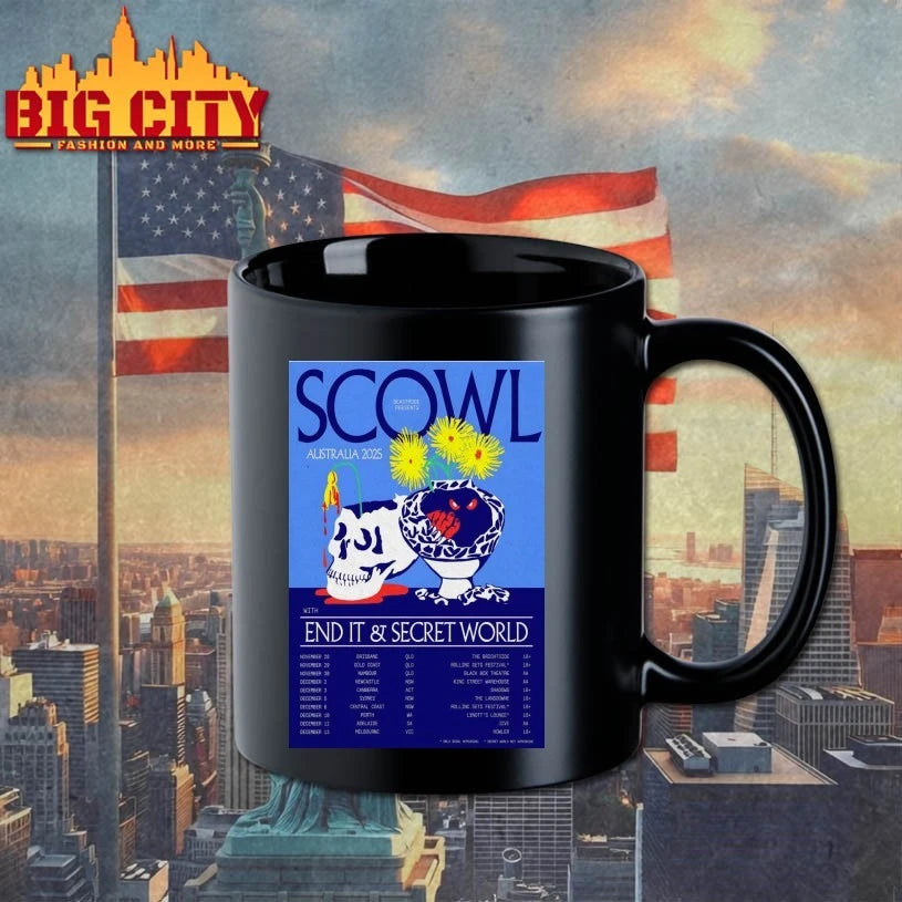 Scowl Australia 2025 Tour poster shirt