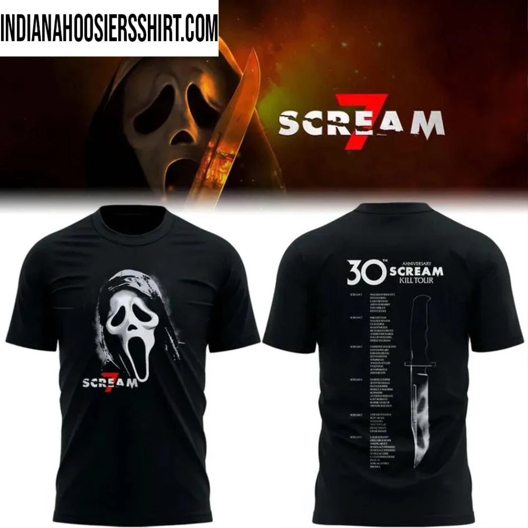 Scream 7 30th Anniversary of Scream Kill Tour 2026 Two Sided T-Shirt