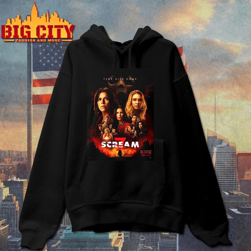 Scream 7 Fear Hits Home New Poster Film In Theaters On February 27 2026 Shirt