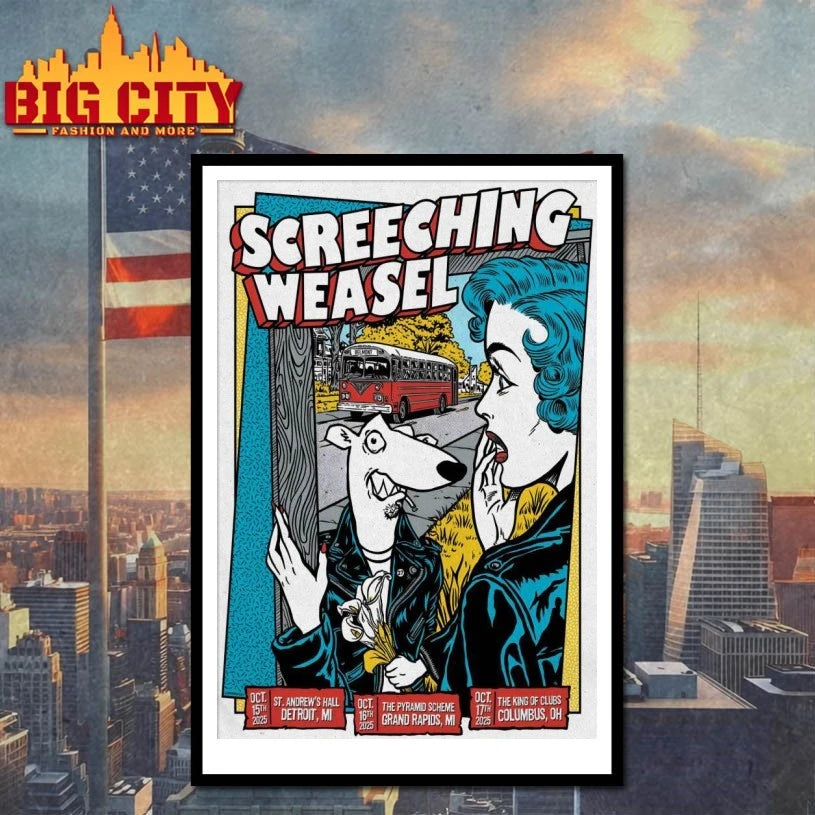 Screeching Weasel October 2025 Tour Poster shirts