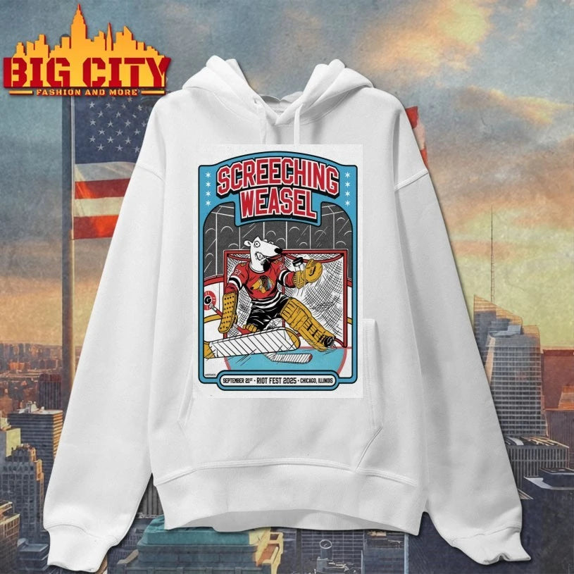 Screeching Weasel Sep 21, 2025 Chicago, IL in Riot Fest 2025 Poster shirt