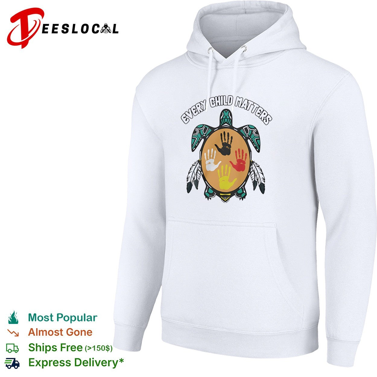 Sea turtle every child matters handprints shirt