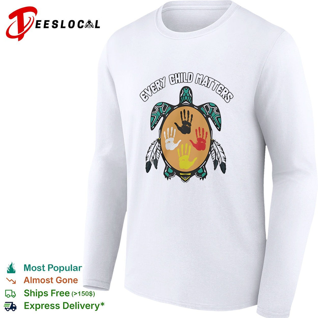 Sea turtle every child matters handprints shirt