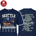 Seahawks 1 Seed NFC West Division Champions 2025 Two Sided Shirt