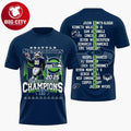 Seahawks 2025 NFC West Division Champions Two Sided Shirt