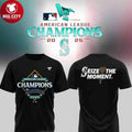 Seattle Mariners AL Champions Seize The Moment 2025 New Two Sided Shirt