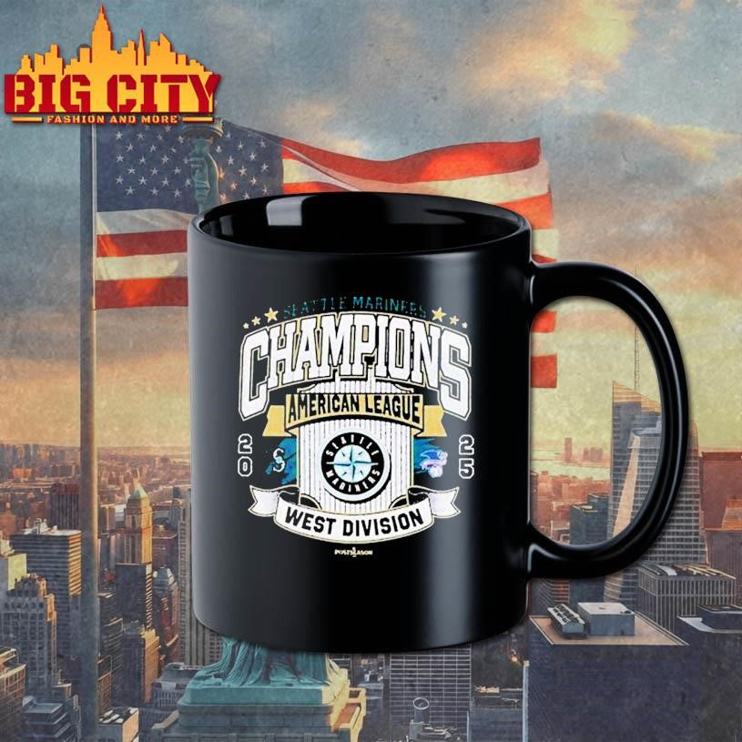 Seattle Mariners American League West Division Champions 2025 Mlb Postseason Celebration Shirt