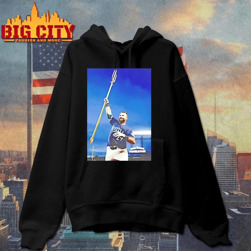 Seattle Mariners Cal Raleigh 60th Home Run Holding Trident Big Dumper Trident Up Shirt