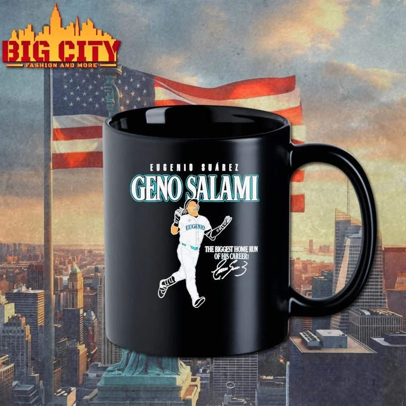 Seattle Mariners Eugenio Suarez Genoa Salami The Biggest Home Run Of His Career Signature Shirt