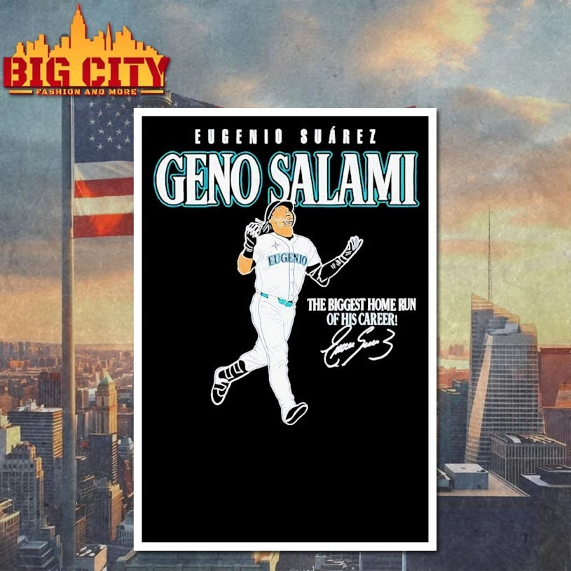 Seattle Mariners Eugenio Suarez Genoa Salami The Biggest Home Run Of His Career Signature Shirt
