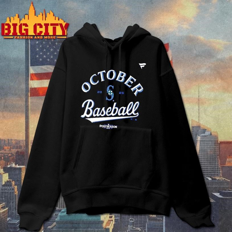 Seattle Mariners Fanatics Navy 2025 MLB Postseason Locker Room Shirt