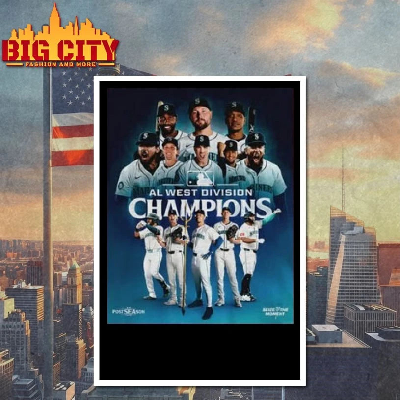Seattle Mariners Mlb Legend Al West Division Champions Postseason 2025 Shirt
