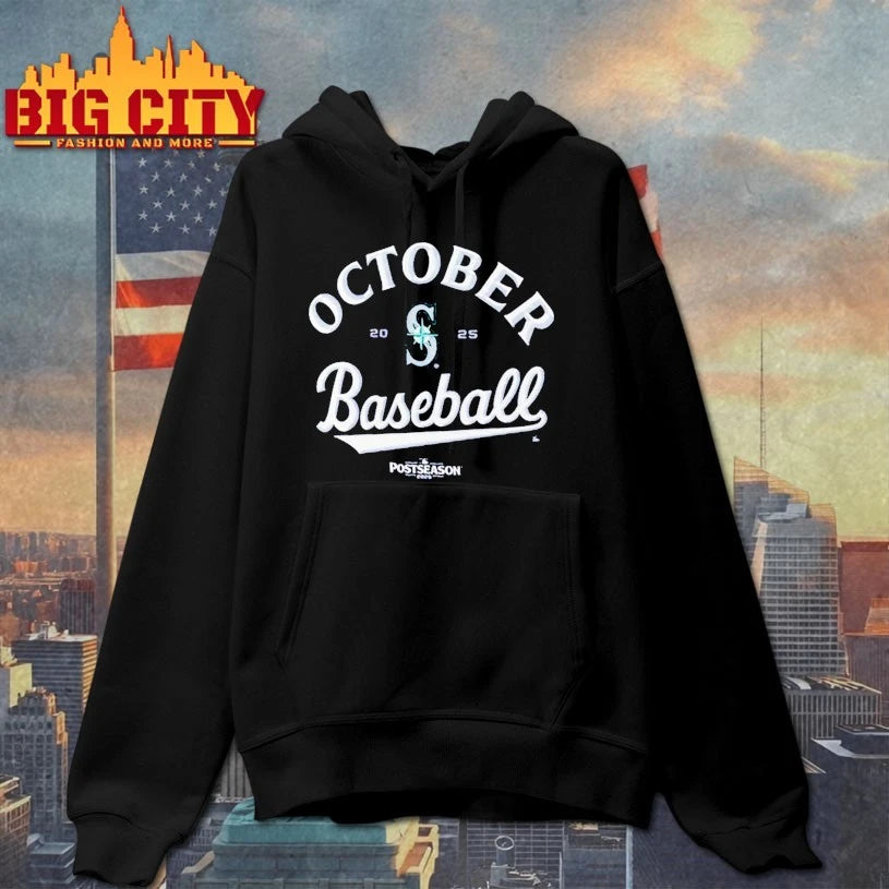 Seattle Mariners October Baseball 2025 Mlb Postseason Shirt