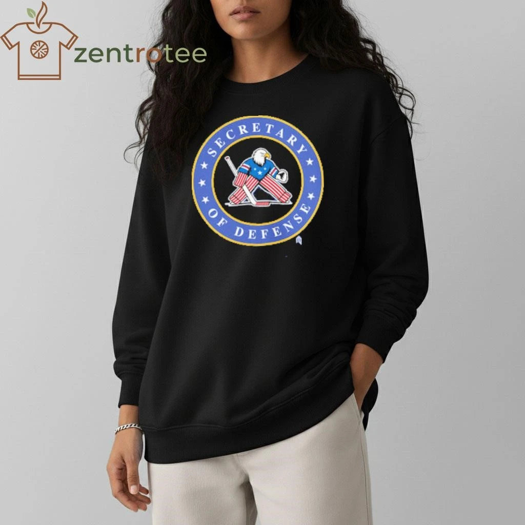 Secretary of Defense hockey eagle circle tee