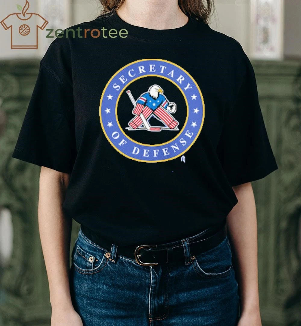 Secretary of Defense hockey eagle circle tee