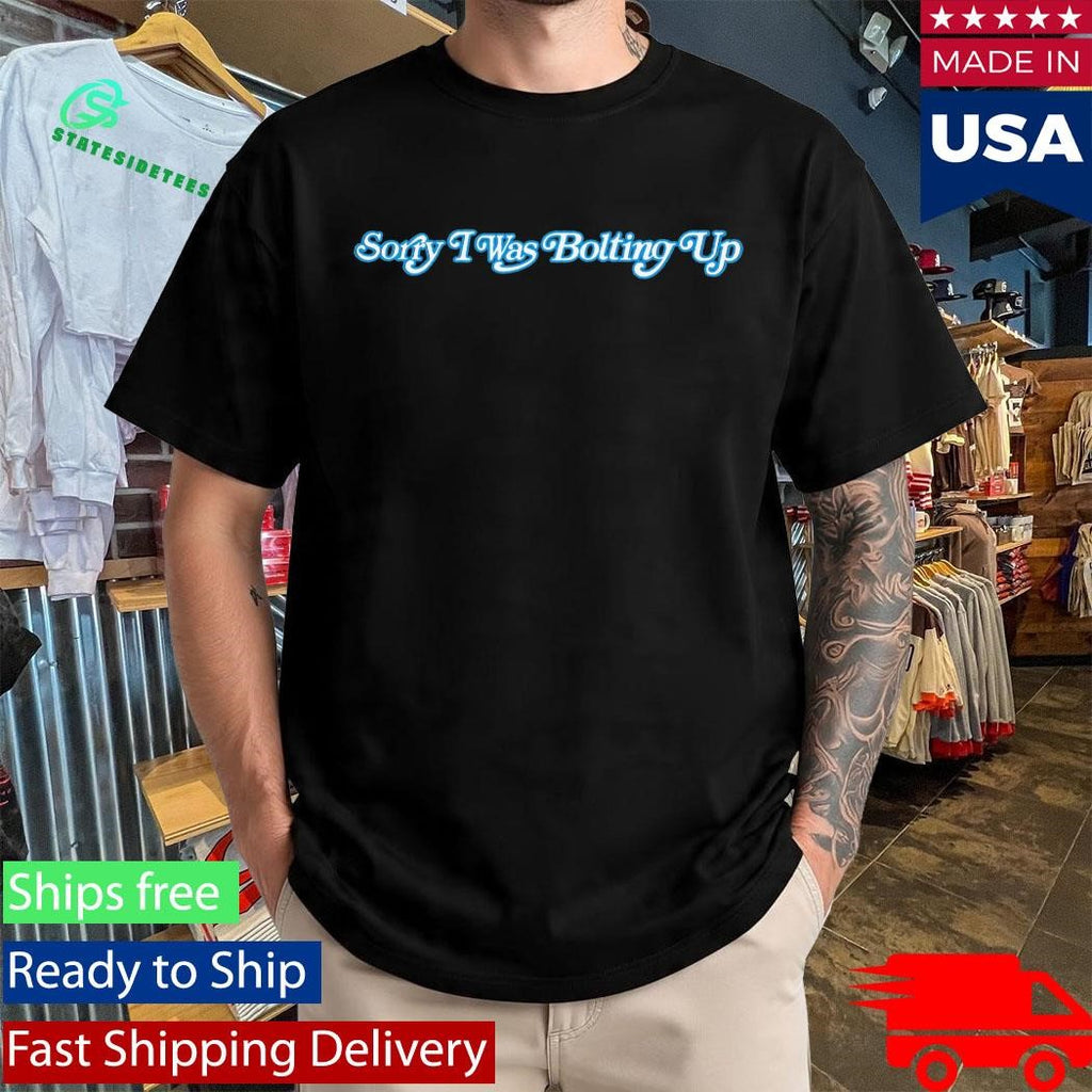 Seen X Los Angeles Chargers Black Sorry I Was Bolting Up Alternate Shirt