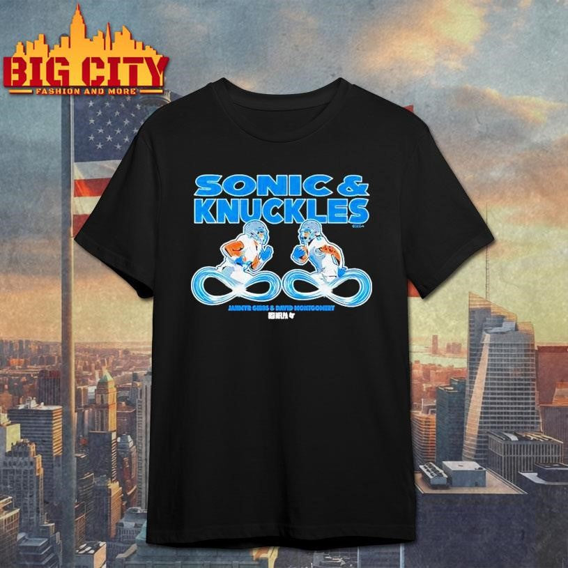 Sega Sonic And Knuckles Jahmyr Gibbs And David Montgomery Shirt