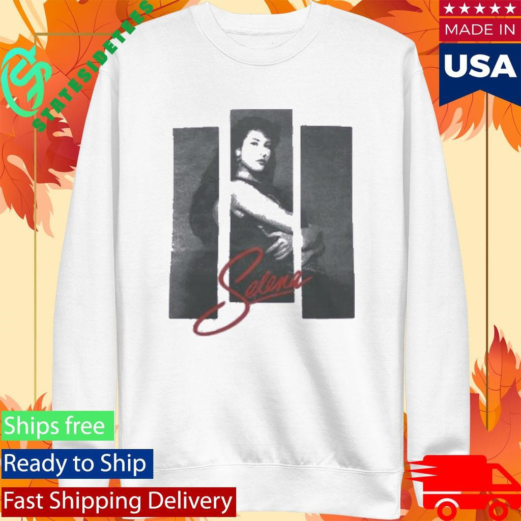 Selena 3 Stripes Photo On Lavender Shirt