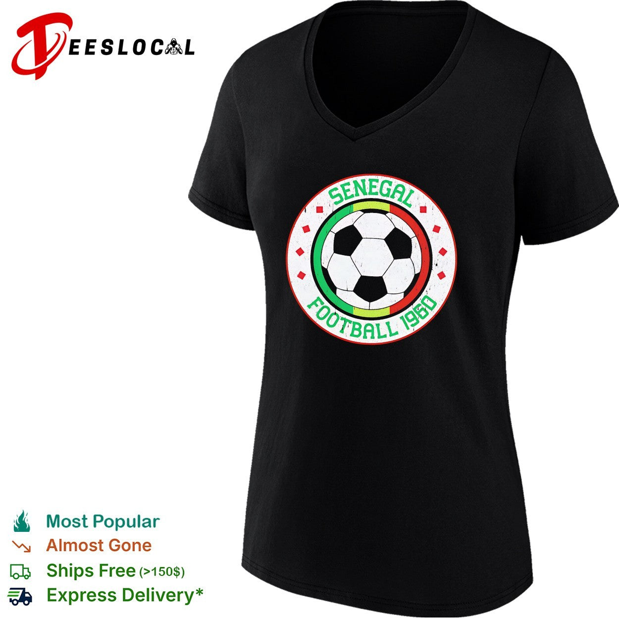 Senegal football 1960 vintage soccer shirt