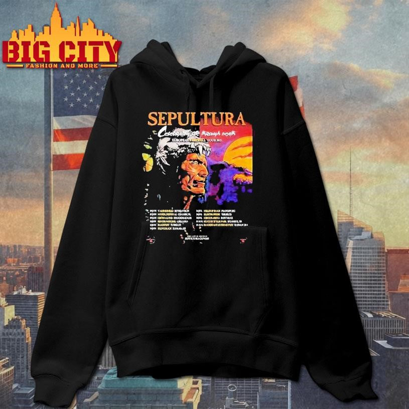 Sepultura Celebrating Life Through Death European Farewell Tour 2025 Shirt