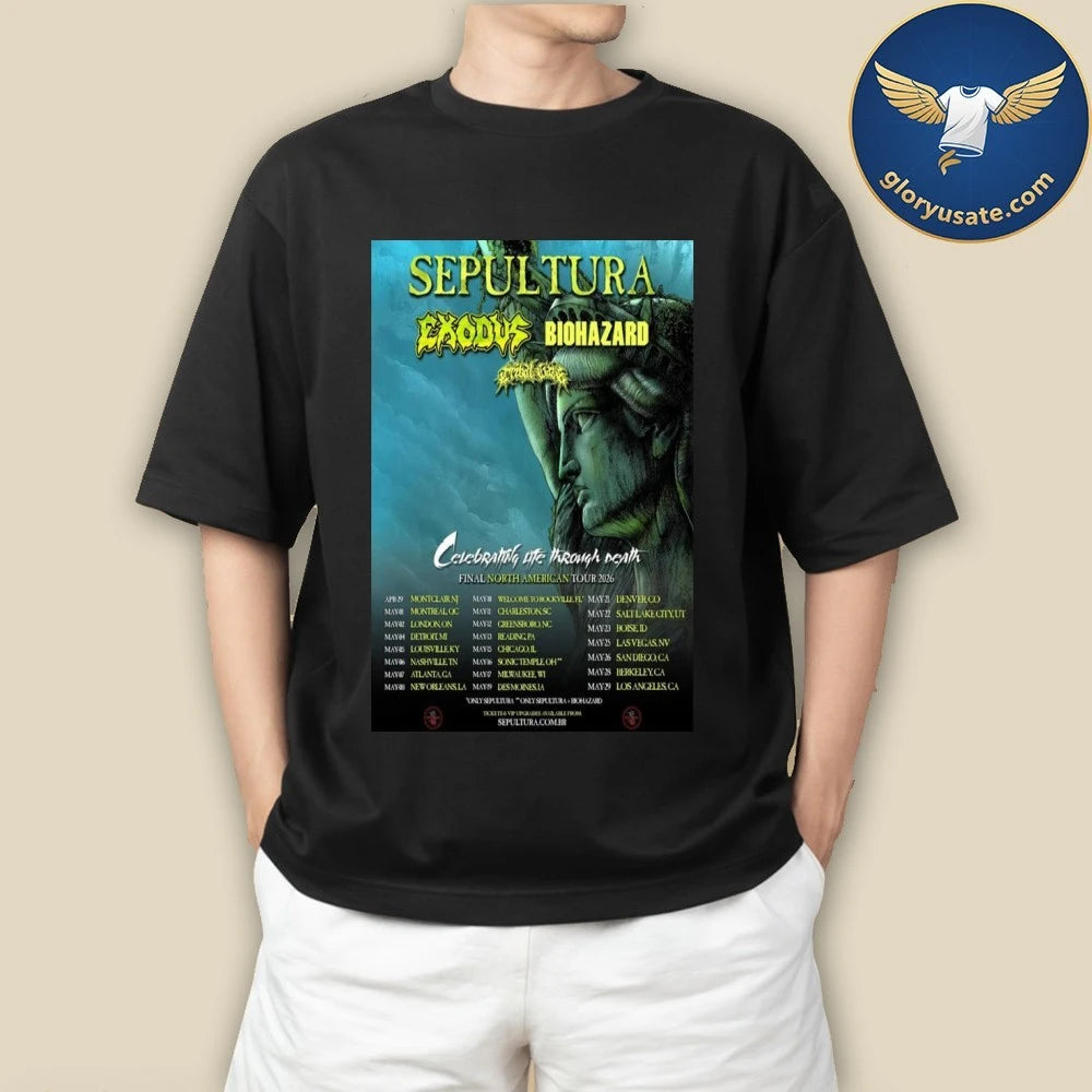Sepultura Final North America Tour 2026 Poster Shirt