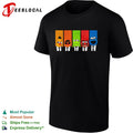 Sesame Street five characters suits sunglasses Reservoir Dogs parody art shirt
