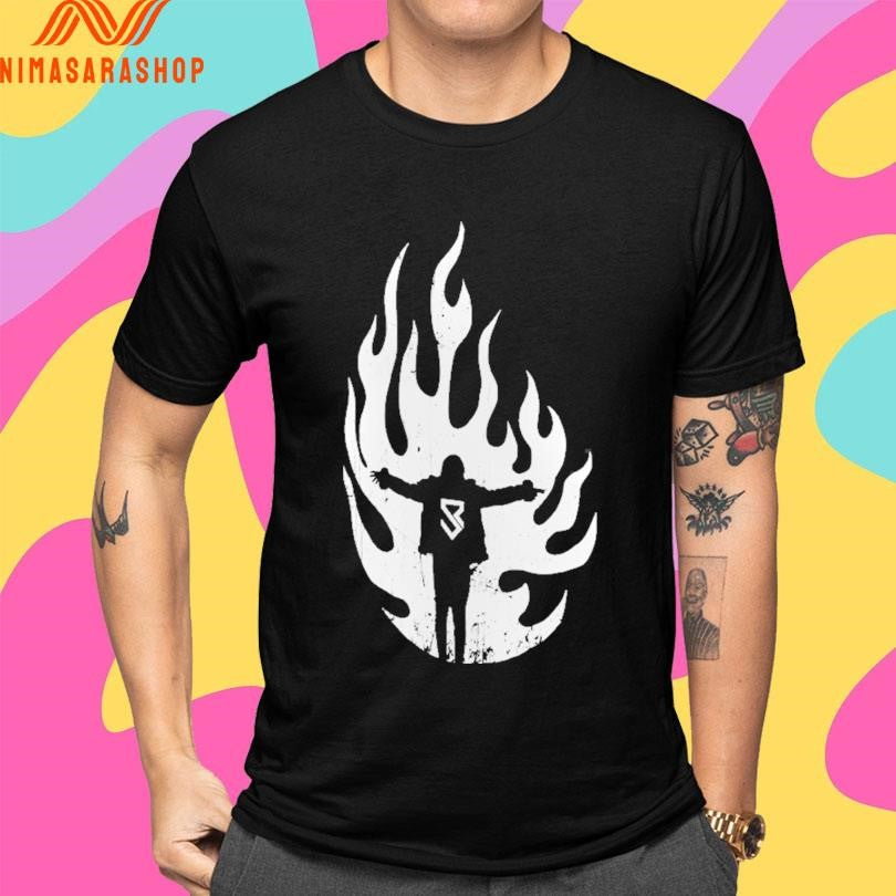 Seth Rollins Flames Fire Shirts
