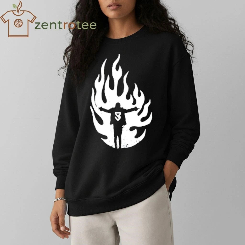 Seth Rollins Flames fire tee