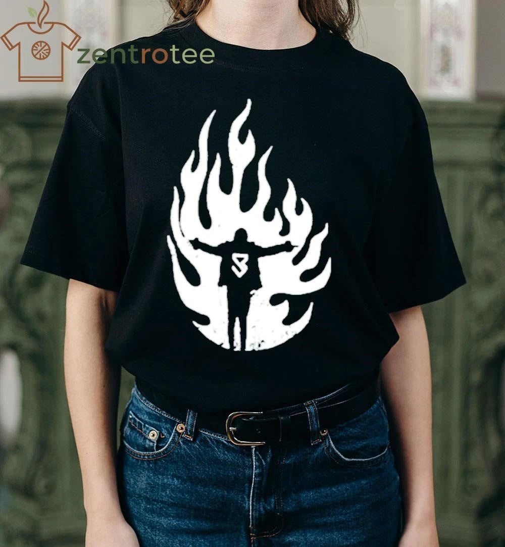 Seth Rollins Flames fire tee