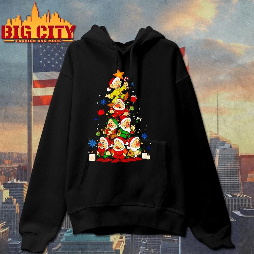 Seven Dwarfs Christmas tree Grumpy Dopey Happy Dwarf Xmas Merry Christmas shirt
