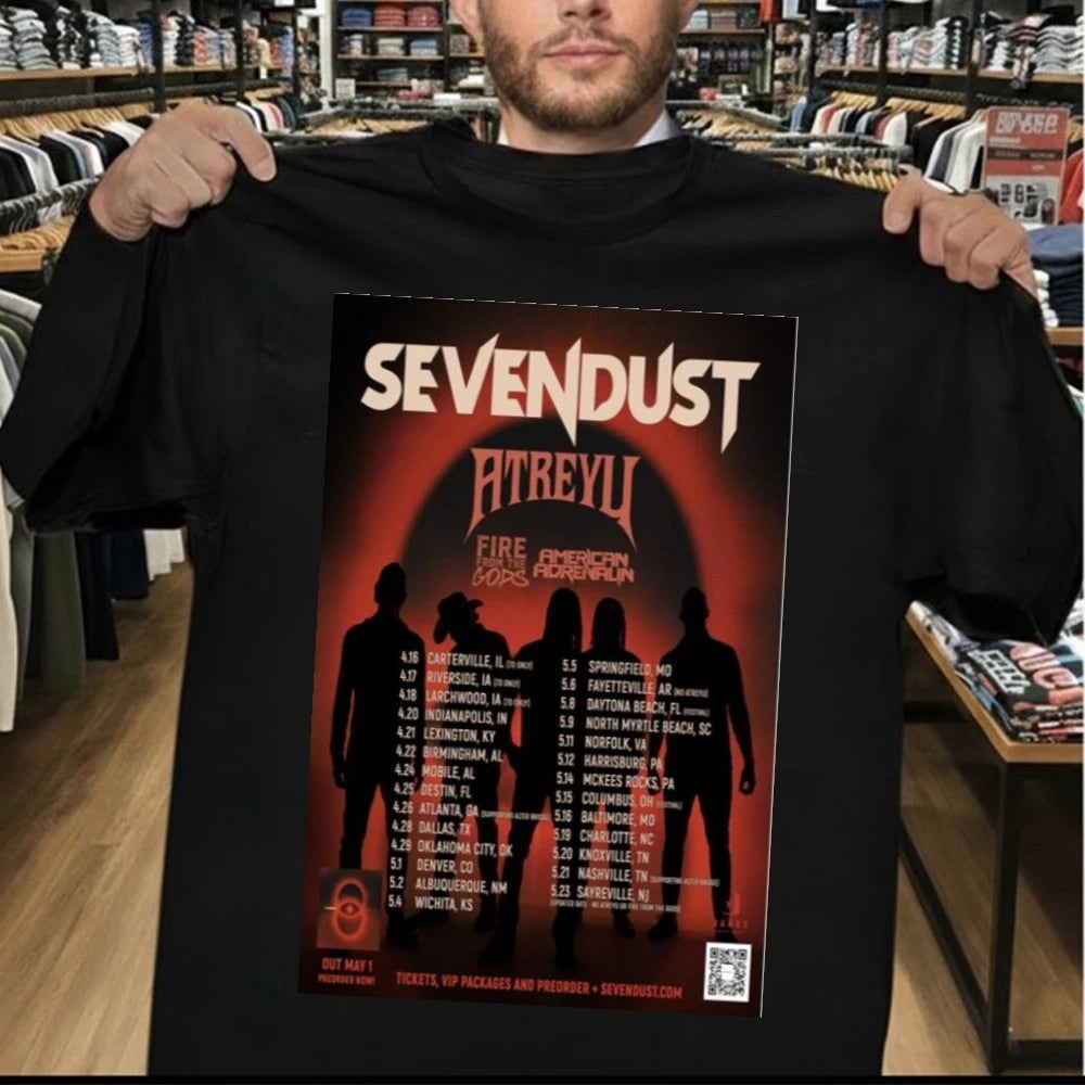 Sevendust Fall Tour 2026 Poster Shirt
