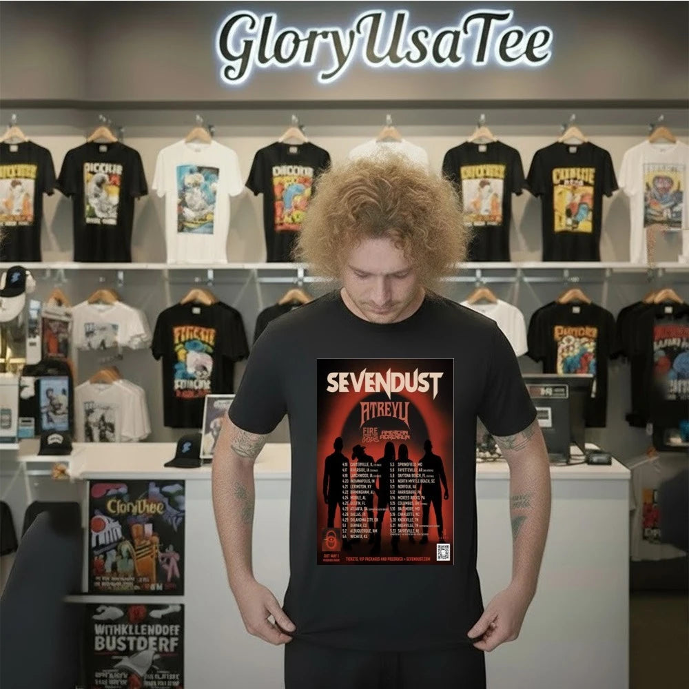 Sevendust Fall Tour 2026 Poster Shirt