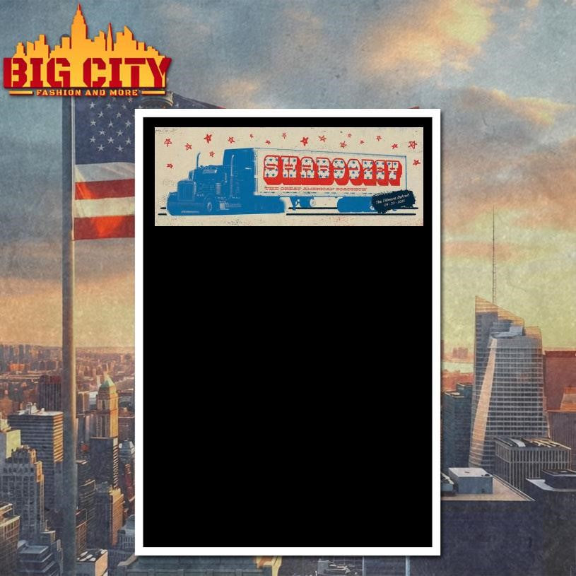 Shaboozey Tour Detroit, MI 2025 Poster Shirt