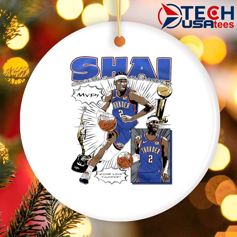 Shai Gilgeous-Alexander Oklahoma City Thunder comic style shirt